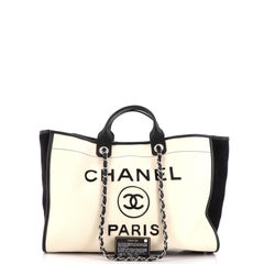 Chanel Deauville Tote Wool Felt Large