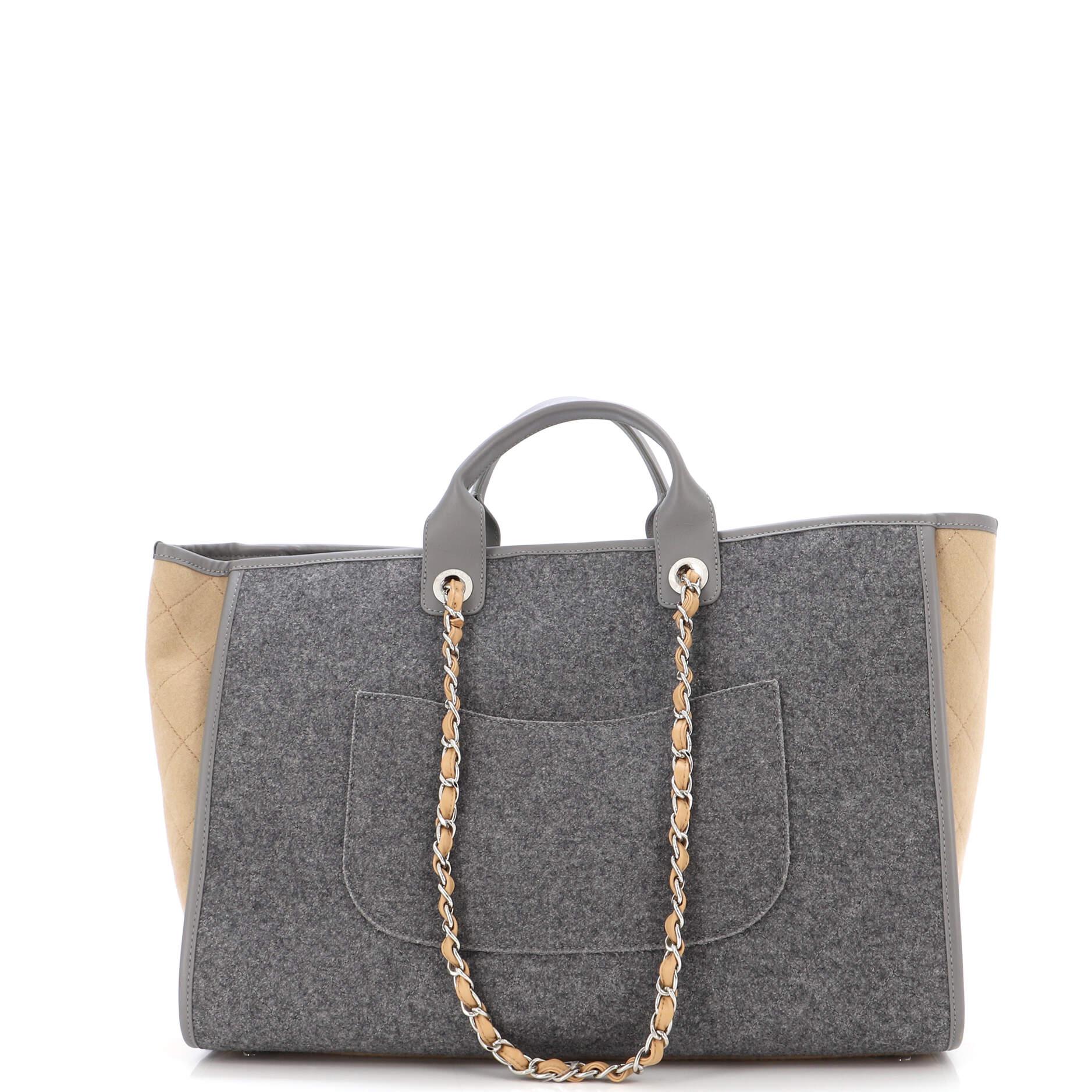 Women's or Men's Chanel Deauville Tote Wool Felt Large