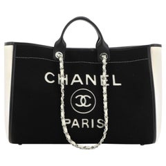 Chanel Deauville Tote Wool Felt Large