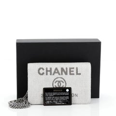 Chanel Deauville Wallet on Chain Raffia