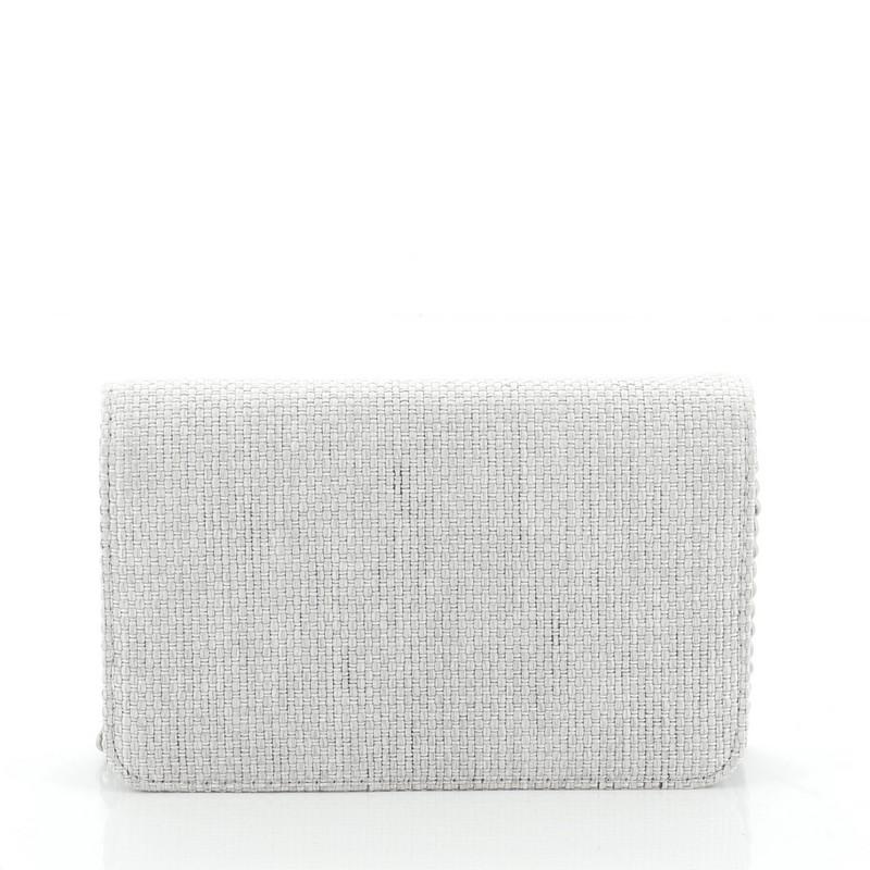 Chanel Deauville Wallet on Chain Raffia In Good Condition In NY, NY