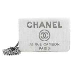 Chanel Deauville Wallet on Chain Raffia