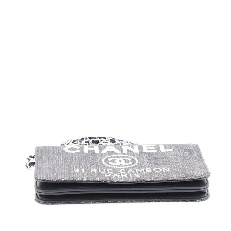 Chanel Deauville Wallet on Chain Denim at 1stDibs