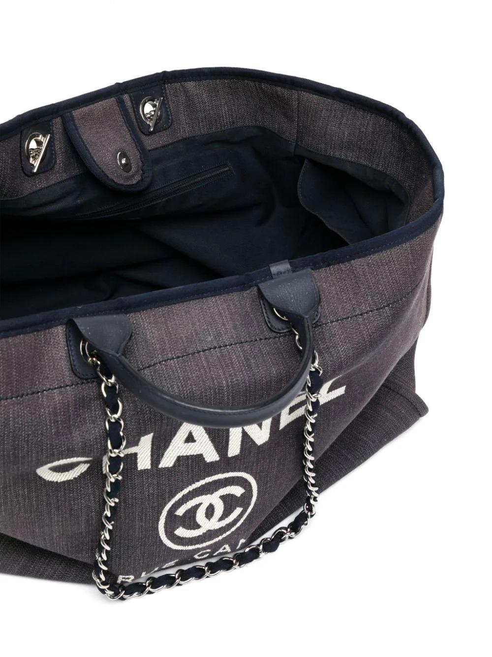 Black Chanel Deauville XL Tote Bag