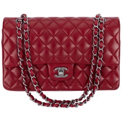 Chanel Deep Red Double Flap Bag