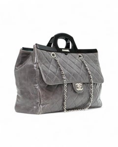 Chanel Delivery Grey Quilted Tote