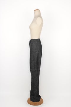 Pantaloni Chanel Denim in cotone nero, 2003