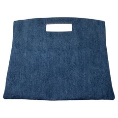 Chanel Denim Blue Foldover Clutch circa 1998