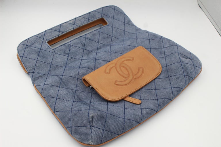 Chanel denim Clutch / Handbag at 1stDibs vintage chanel
