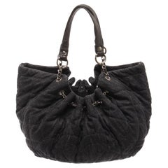 Chanel Denim Coco Cabas Hobo-Tasche mit Kette