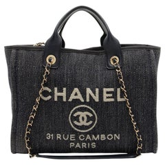 Chanel Denim Deauville Kleine Tragetasche