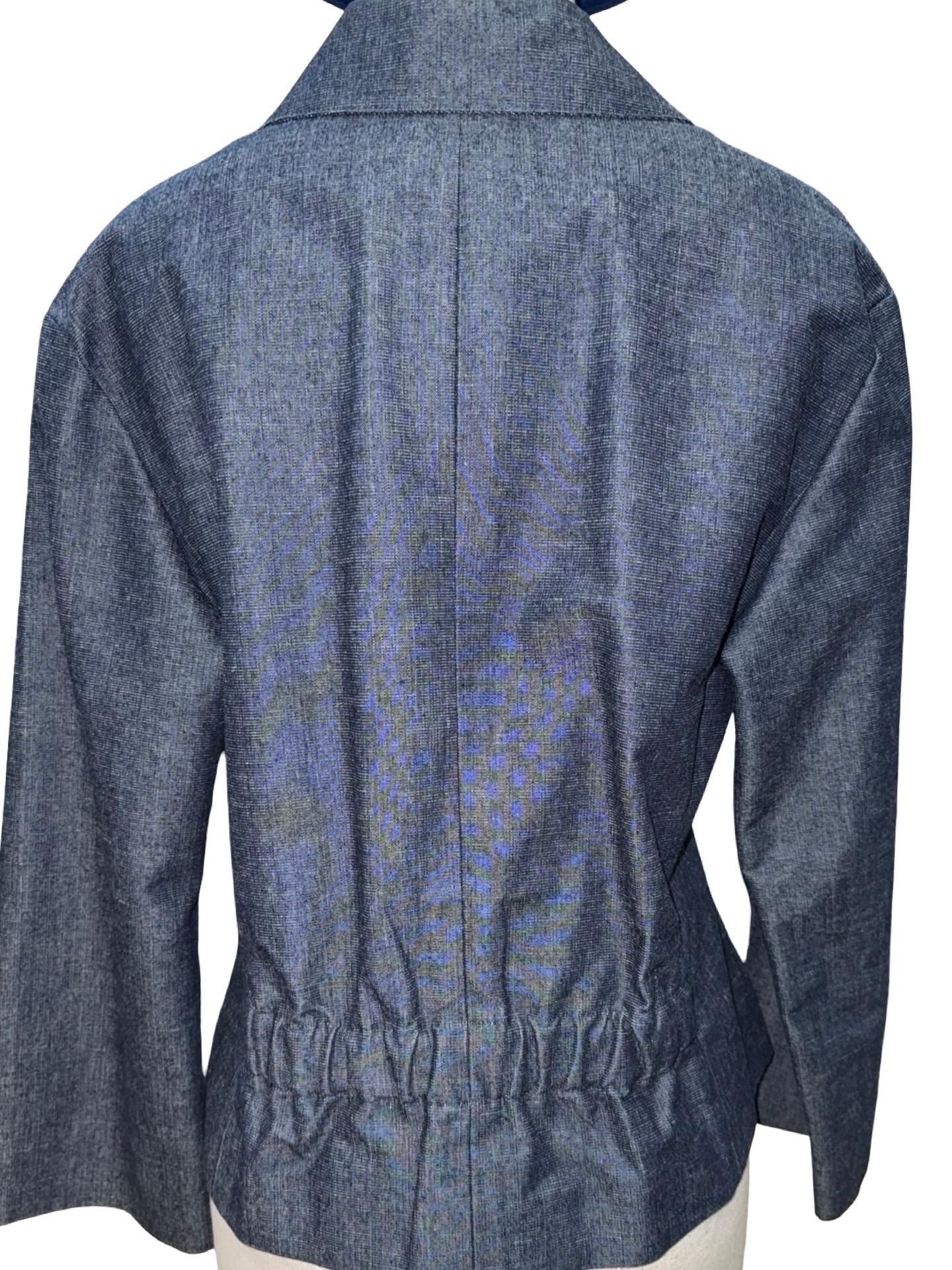Chanel denim jacket with CC sequins pockets For Sale 1