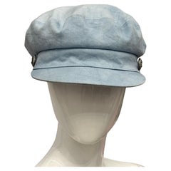 Chanel denim newsboy cap by Karl Lagerfeld