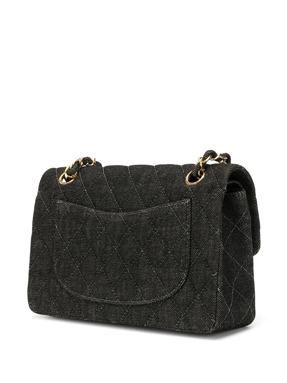 Chanel Denim Quilted Medium Classic Flap Shoulder Bag For Sale 2