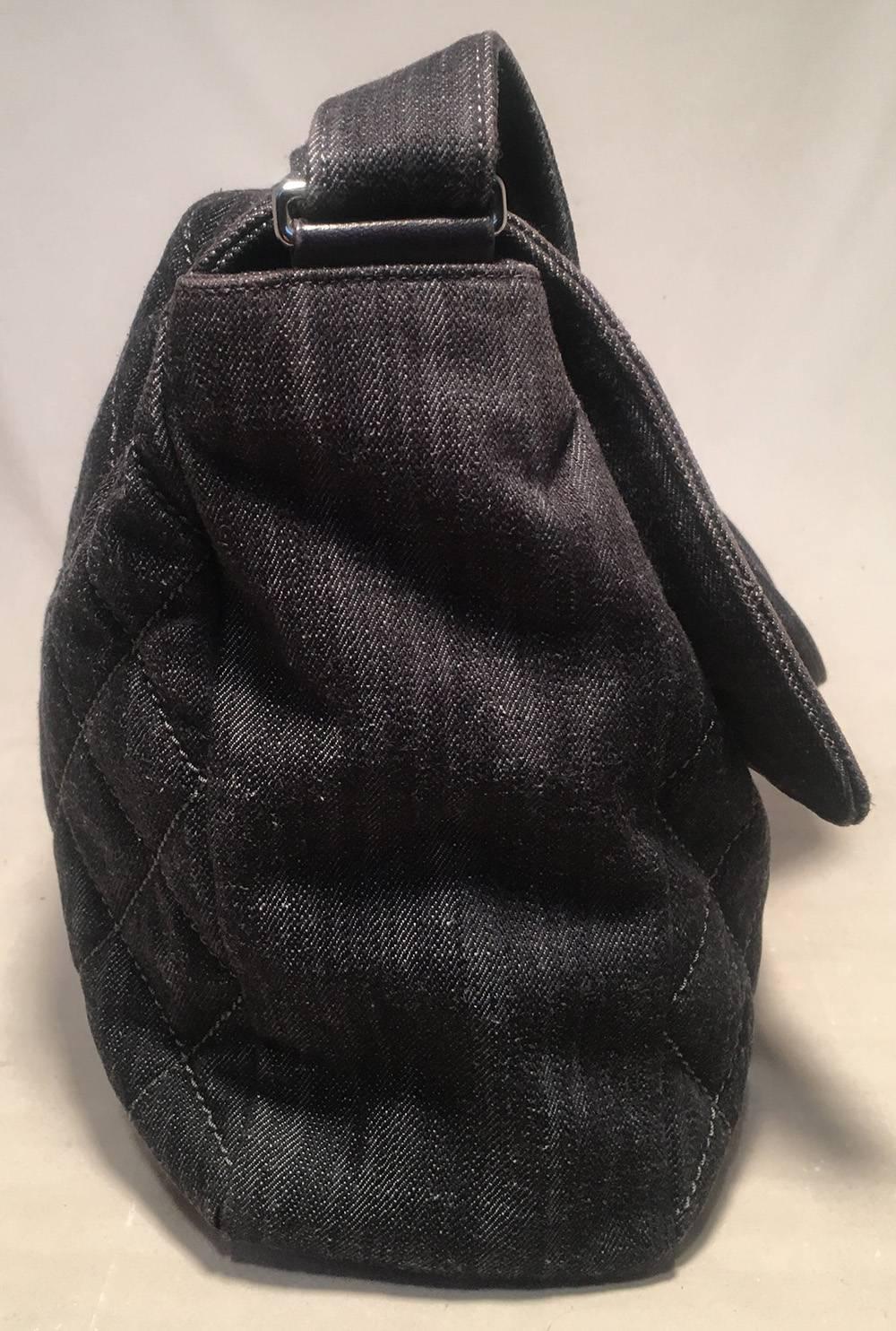 chanel denim messenger bag