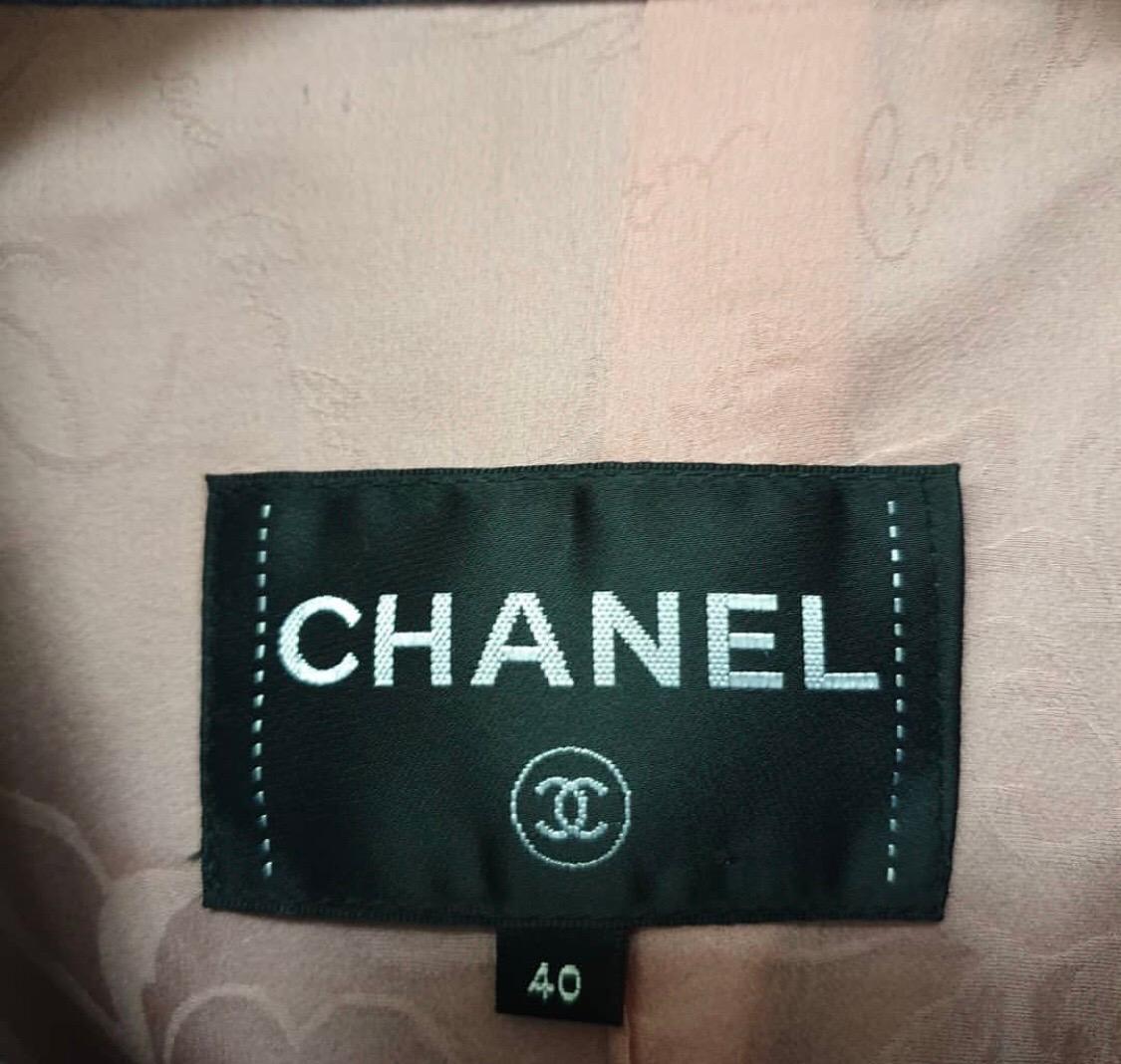 Women's or Men's Chanel Denim Tweed Chiffon 2016 Jacket