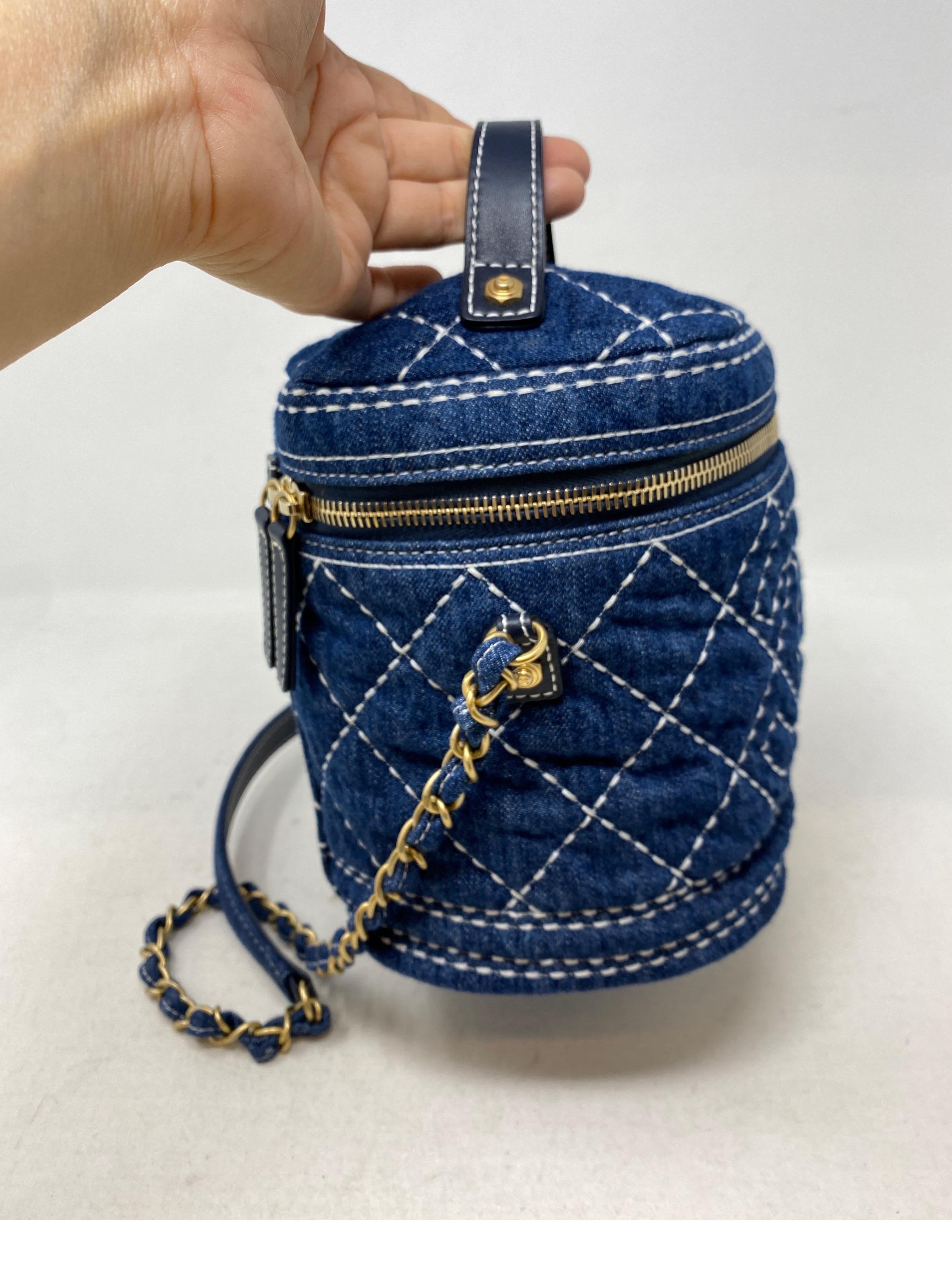 Chanel Denim Vanity Bag  In New Condition In Athens, GA