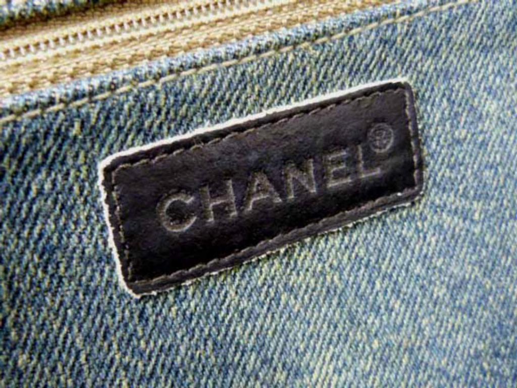 Chanel Denim X Quilted Leather Accordion Flap 222969 Black Shoulder Bag For Sale 2