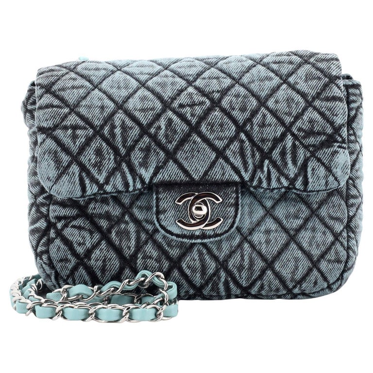 Chanel Denimpression Flap Bag Quilted Distressed Denim Small