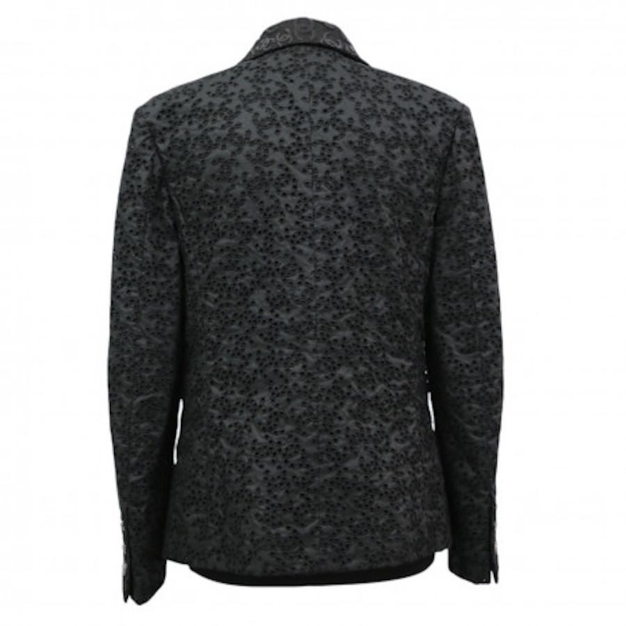 Women's or Men's Chanel Dentelle And Sequins CC Blazer Jacket For Sale