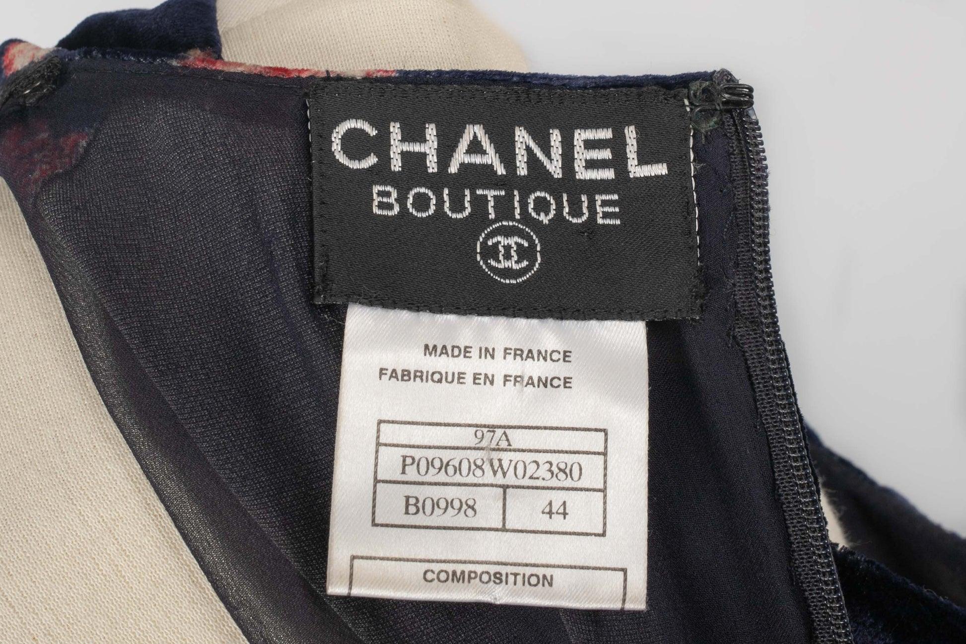 Set di velluto di seta Chanel Devoured, 1997 in vendita 4