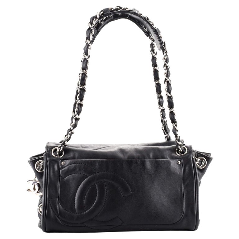 Chanel Diagonal CC Ligne Accordion Shoulder Bag Lambskin Medium at 1stDibs