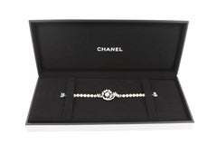Chanel, Diamond and Pearl 'Comete' Necklace and Bracelet set in 18K White Gold