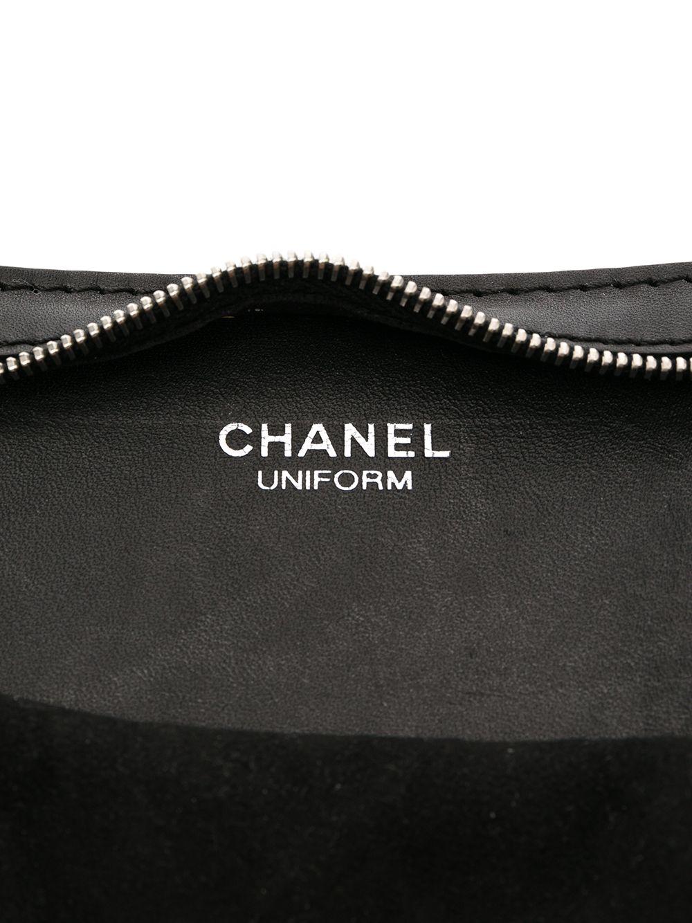 Women's or Men's Chanel Diamond Black Leather Belt Bag