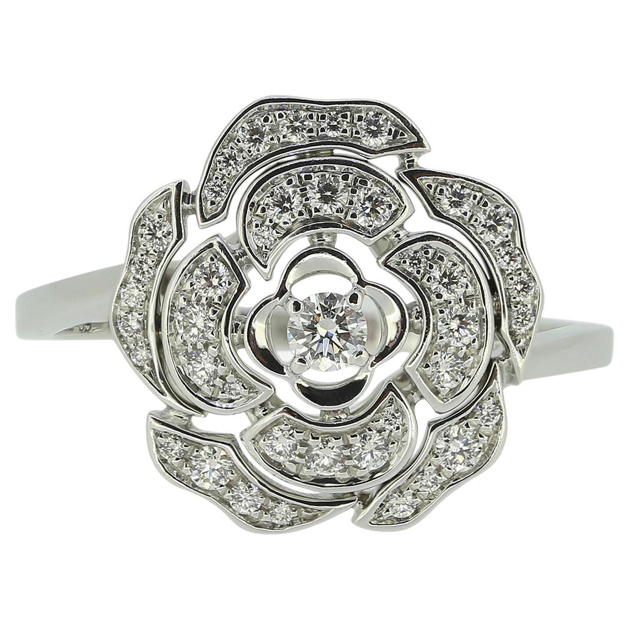 Chanel Diamond Bouton de Camélia Ring
