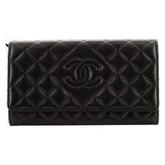 Chanel Diamond CC Bifold Wallet Quilted Lambskin Long Chanel Diamond CC Bifold Wallet Quilted Lambskin Long
