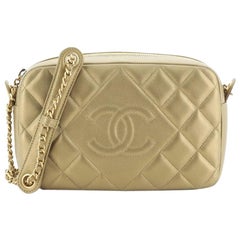 Chanel Diamond CC Camera Case Bag Quilted Lambskin Small