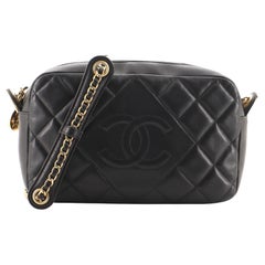 Chanel Diamond CC Kameratasche aus gestepptem Lammfell