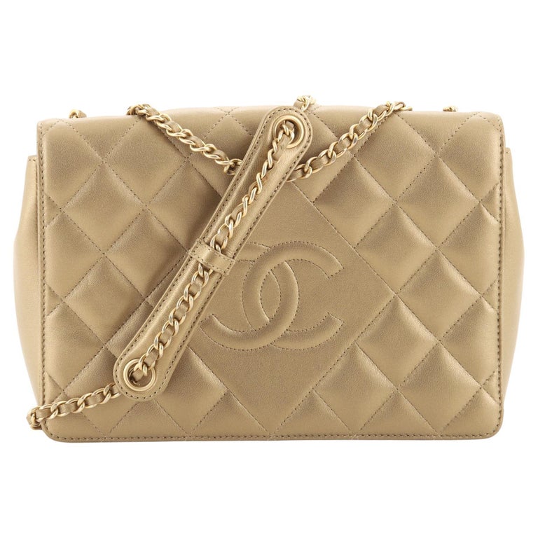 Chanel Diamond CC Flap Bag Quilted Lambskin Small at 1stDibs