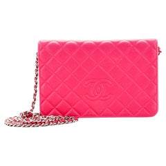 Chanel Diamond CC Wallet on Chain Quilted Lambskin