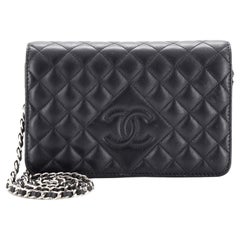Chanel Diamond CC Wallet on Chain Quilted Lambskin Chanel Diamond CC Wallet on Chain Quilted Lambskin