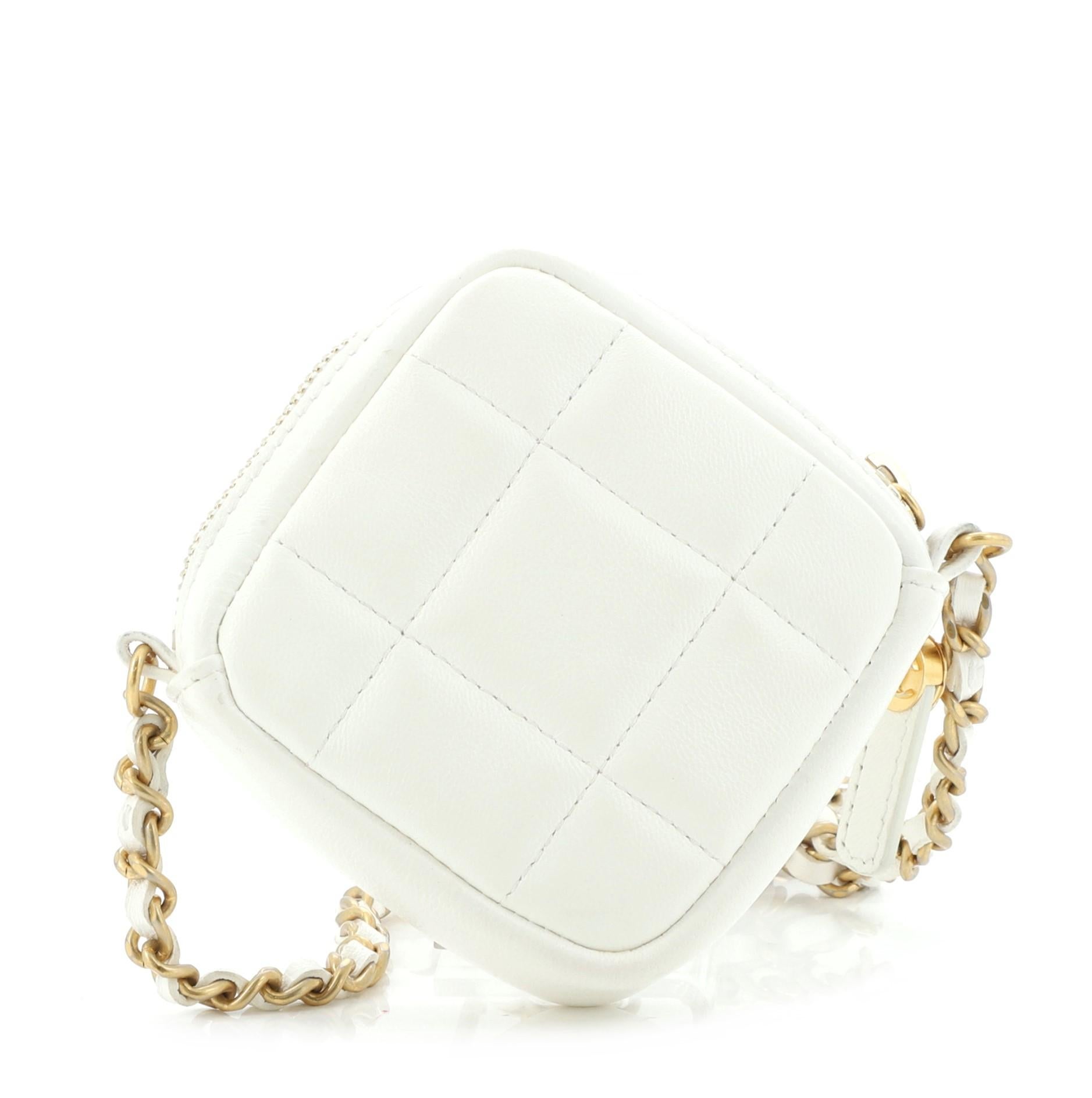 Chanel Diamond Clutch with Chain Quilted Lambskin In Good Condition In NY, NY