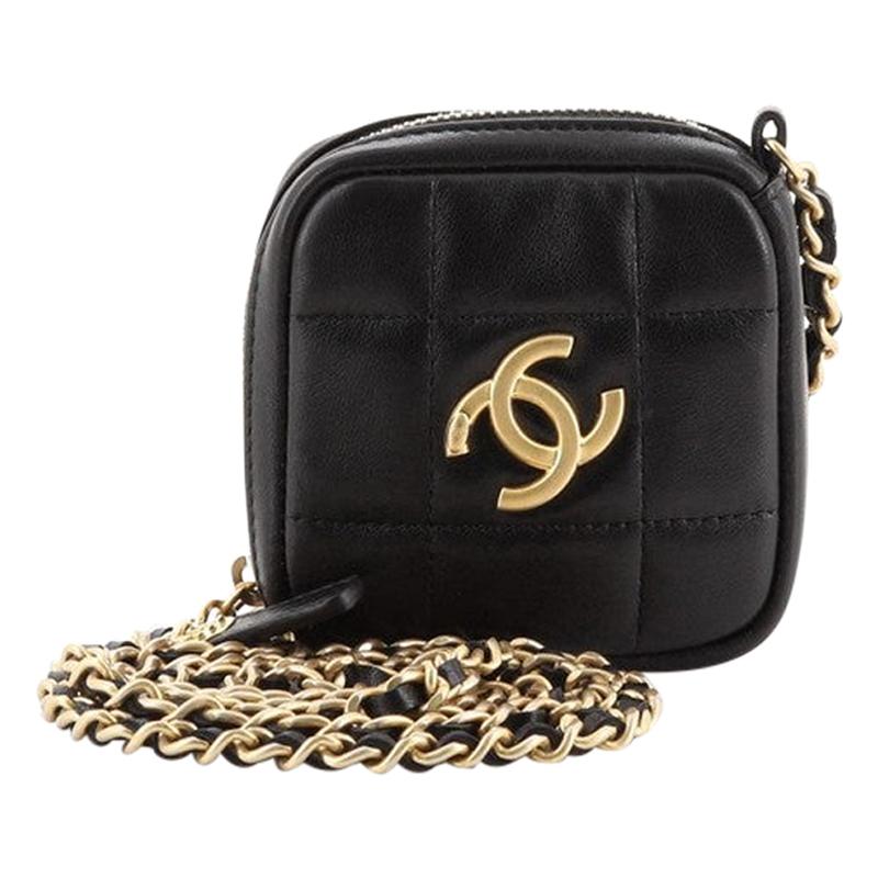 Chanel Diamond Clutch with Chain Quilted Lambskin