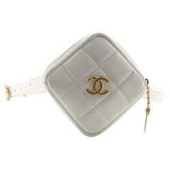 Chanel Diamond Coin Purse Belt Bag Quilted Lambskin