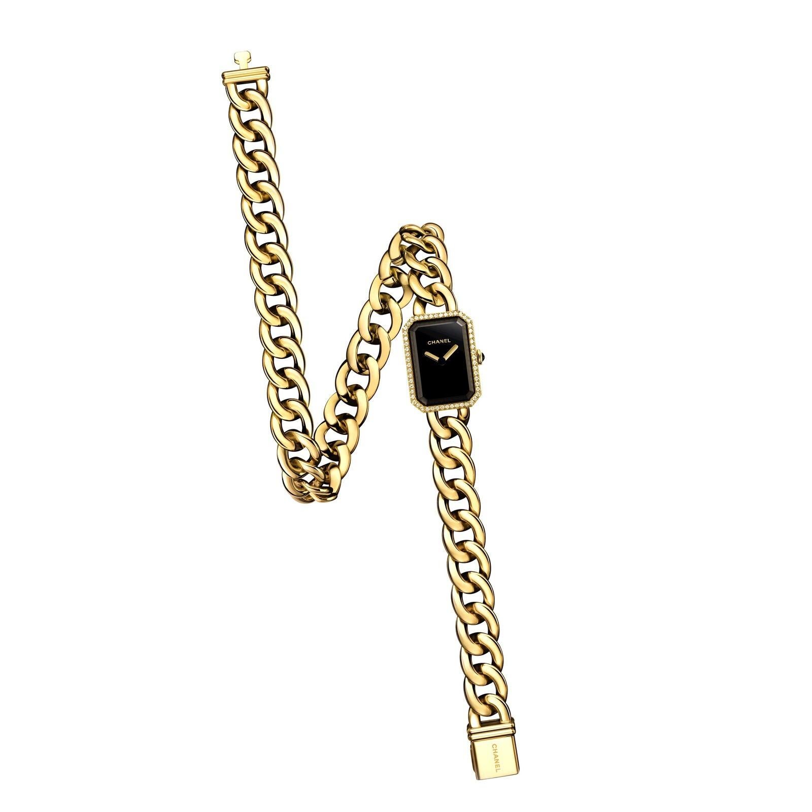 chanel gold bracelet watch