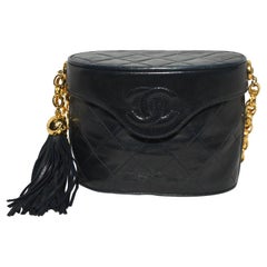 Chanel Diamond Quilted Binocular Bag W/Gold Tone Chain