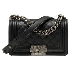 Chanel Diamond Quilted Calfskin Small Boy Bag