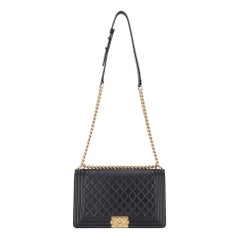 Chanel Diamond Quilted Lambskin New Medium Leather Boy Bag