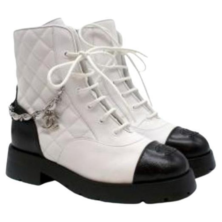 Chanel Logo Boots - 88 For Sale on 1stDibs  chanel mesh boots, chanel  interlocking cc logo boots