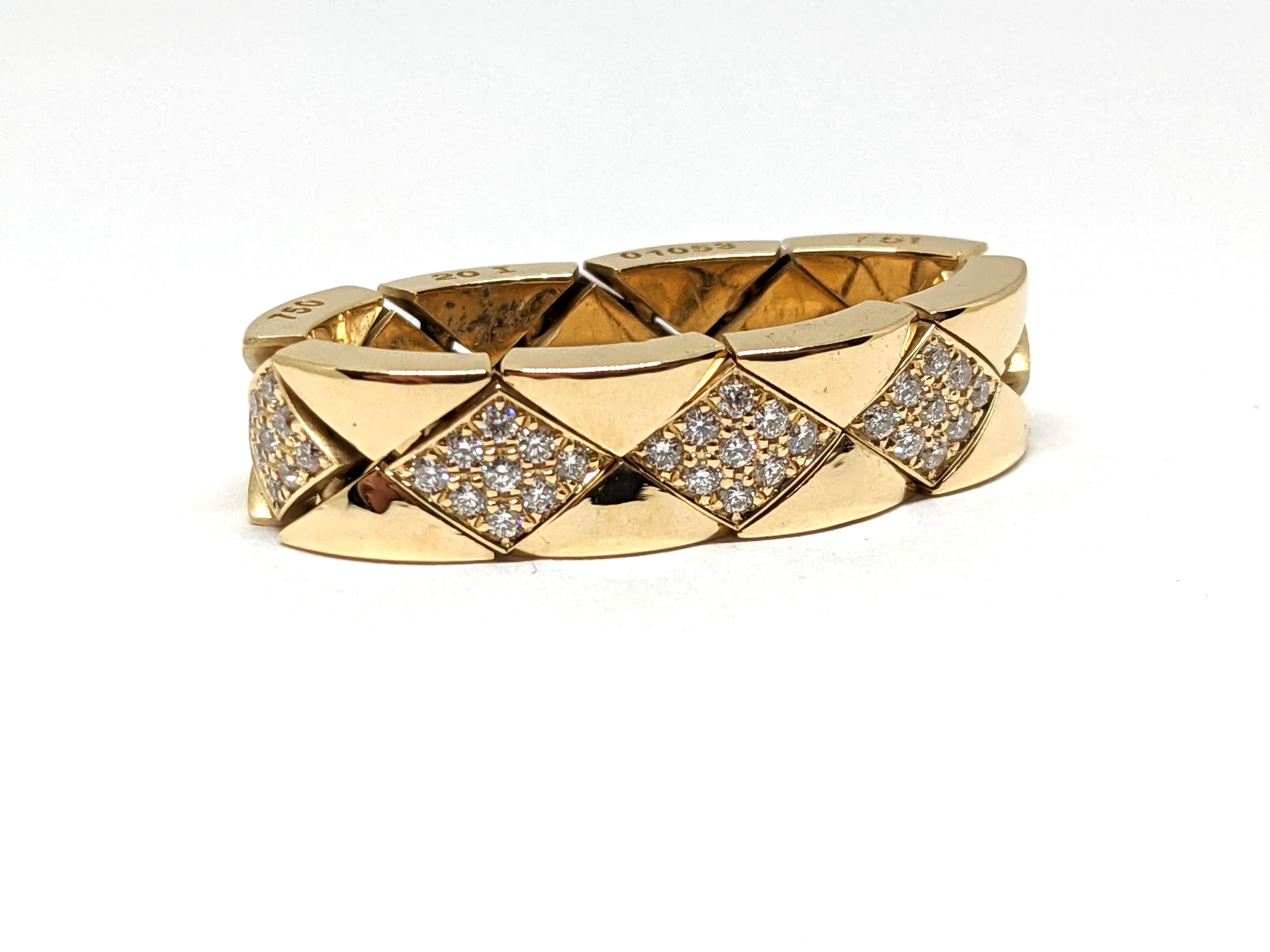 Chanel Diamond Ring Yellow Gold 5