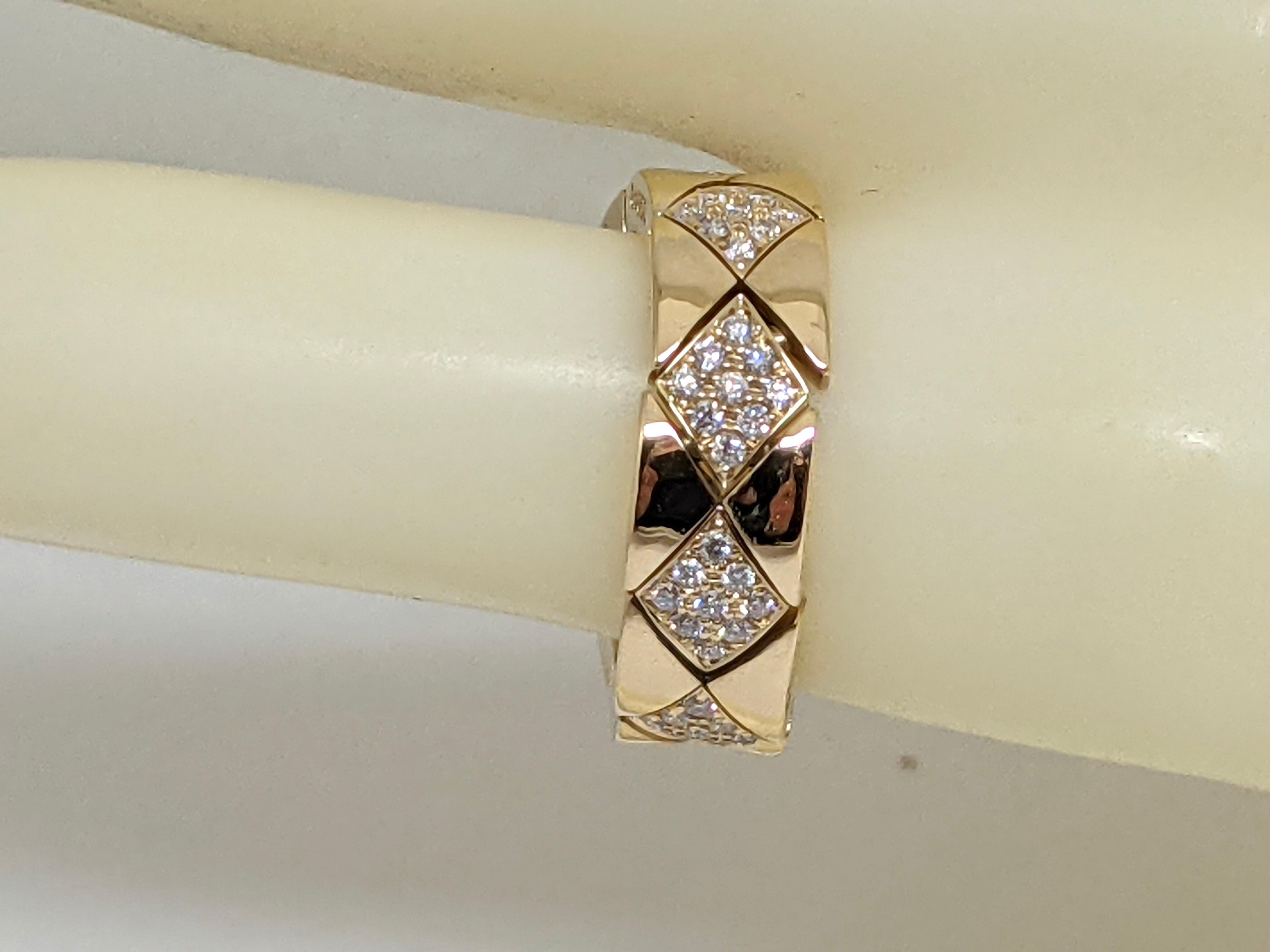 Chanel Diamond Ring Yellow Gold 6