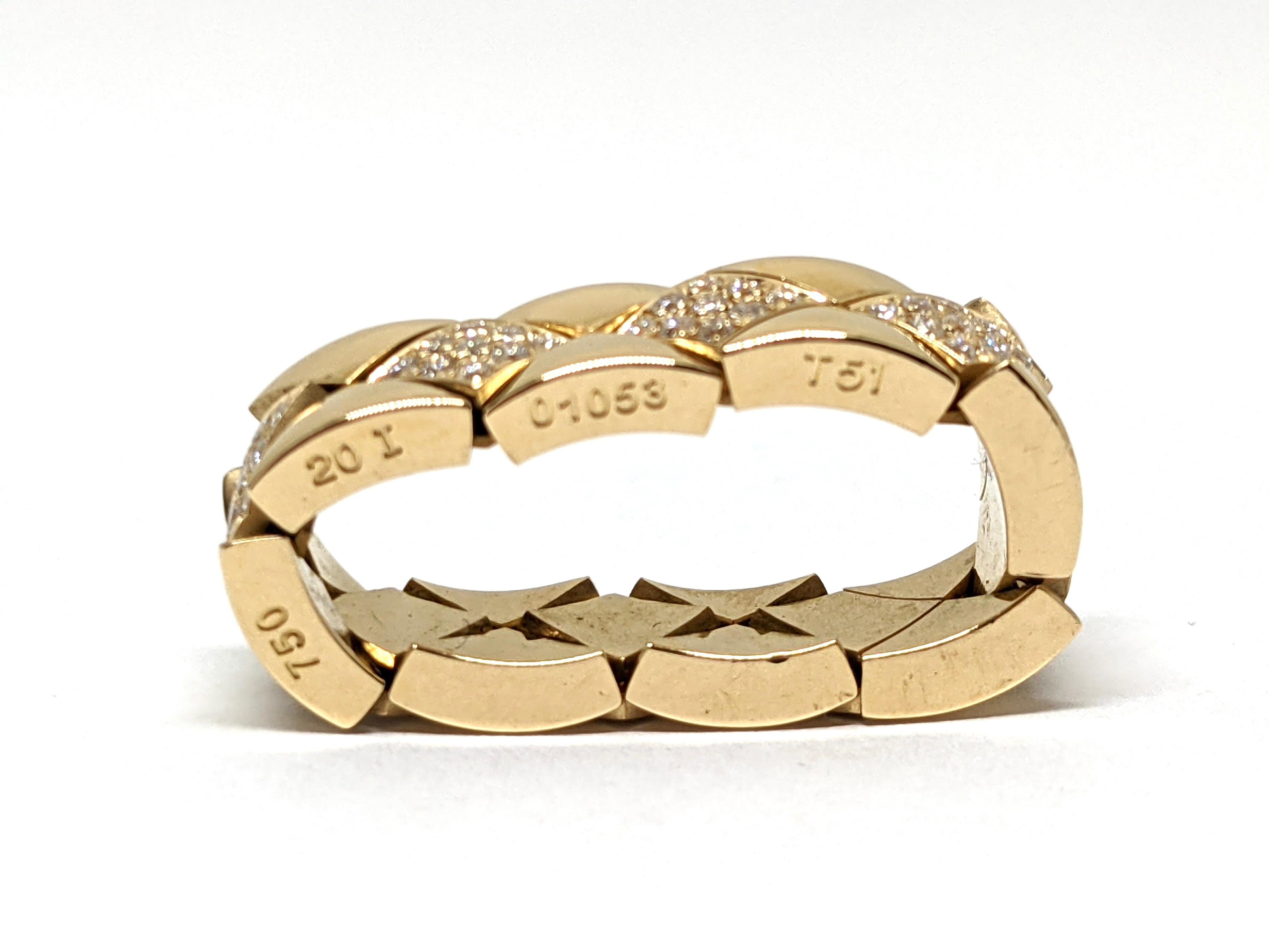 Chanel Diamond Ring Yellow Gold 8