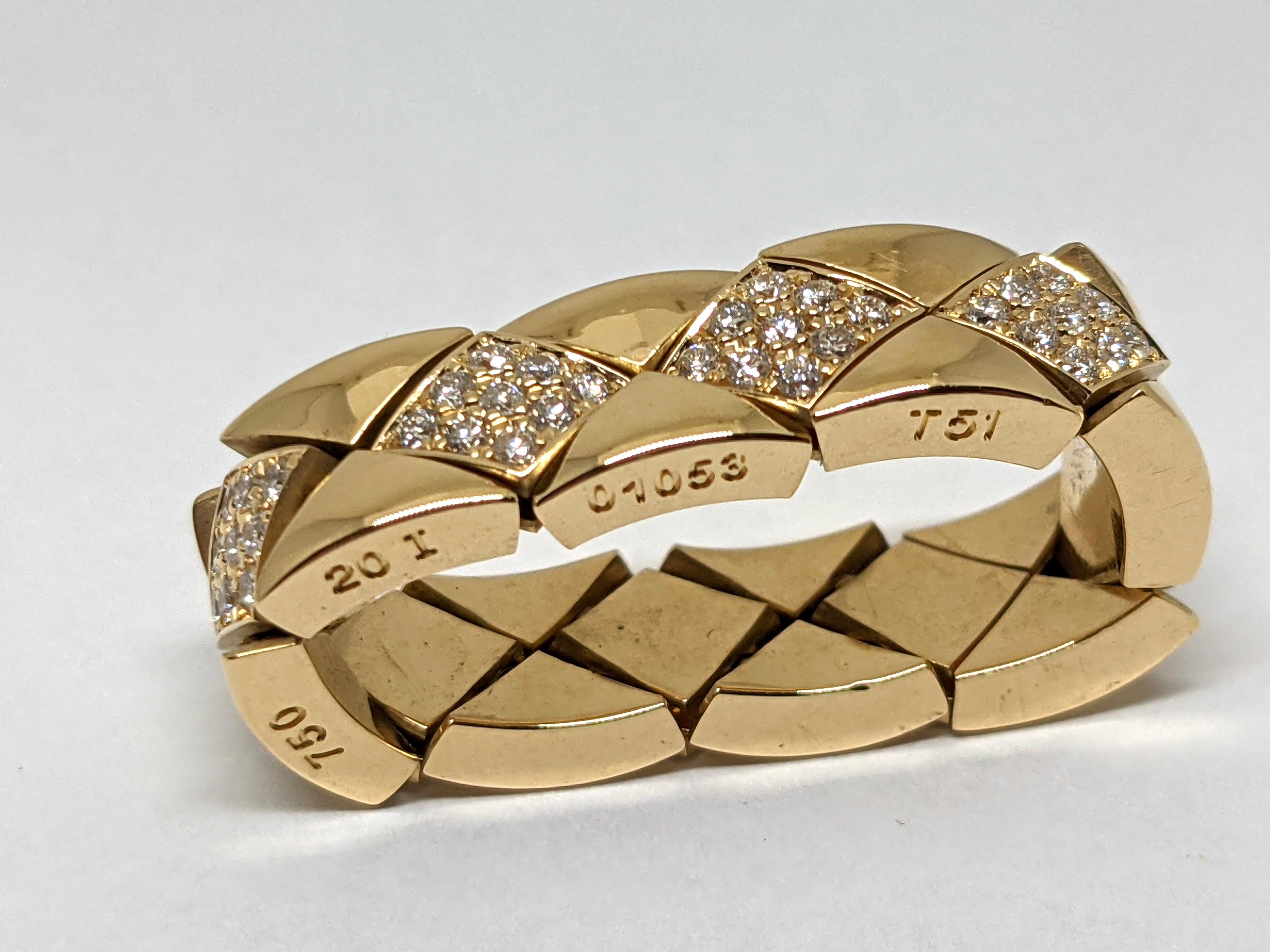 Chanel Diamond Ring Yellow Gold 10