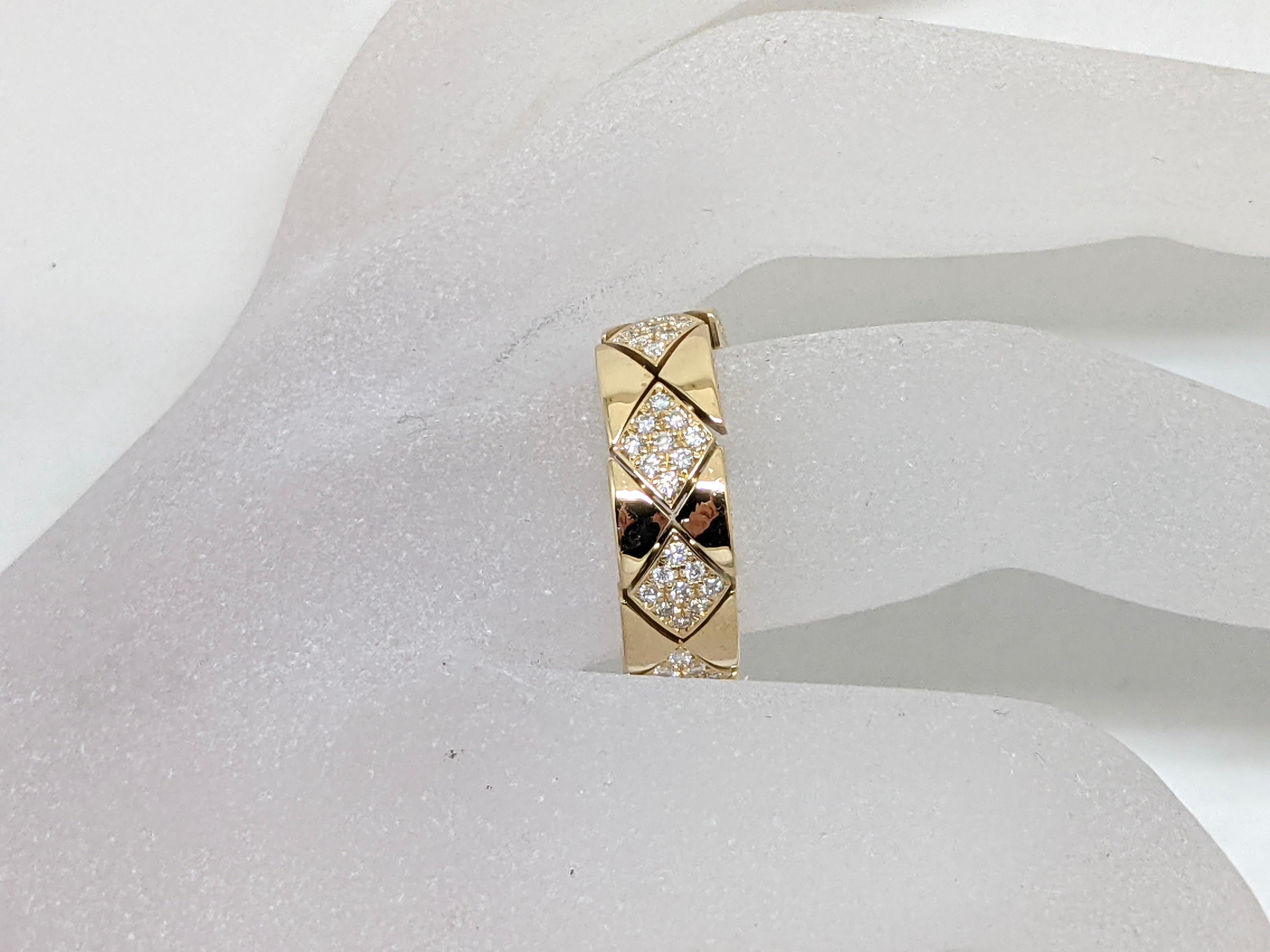 Chanel Diamond Ring Yellow Gold 13