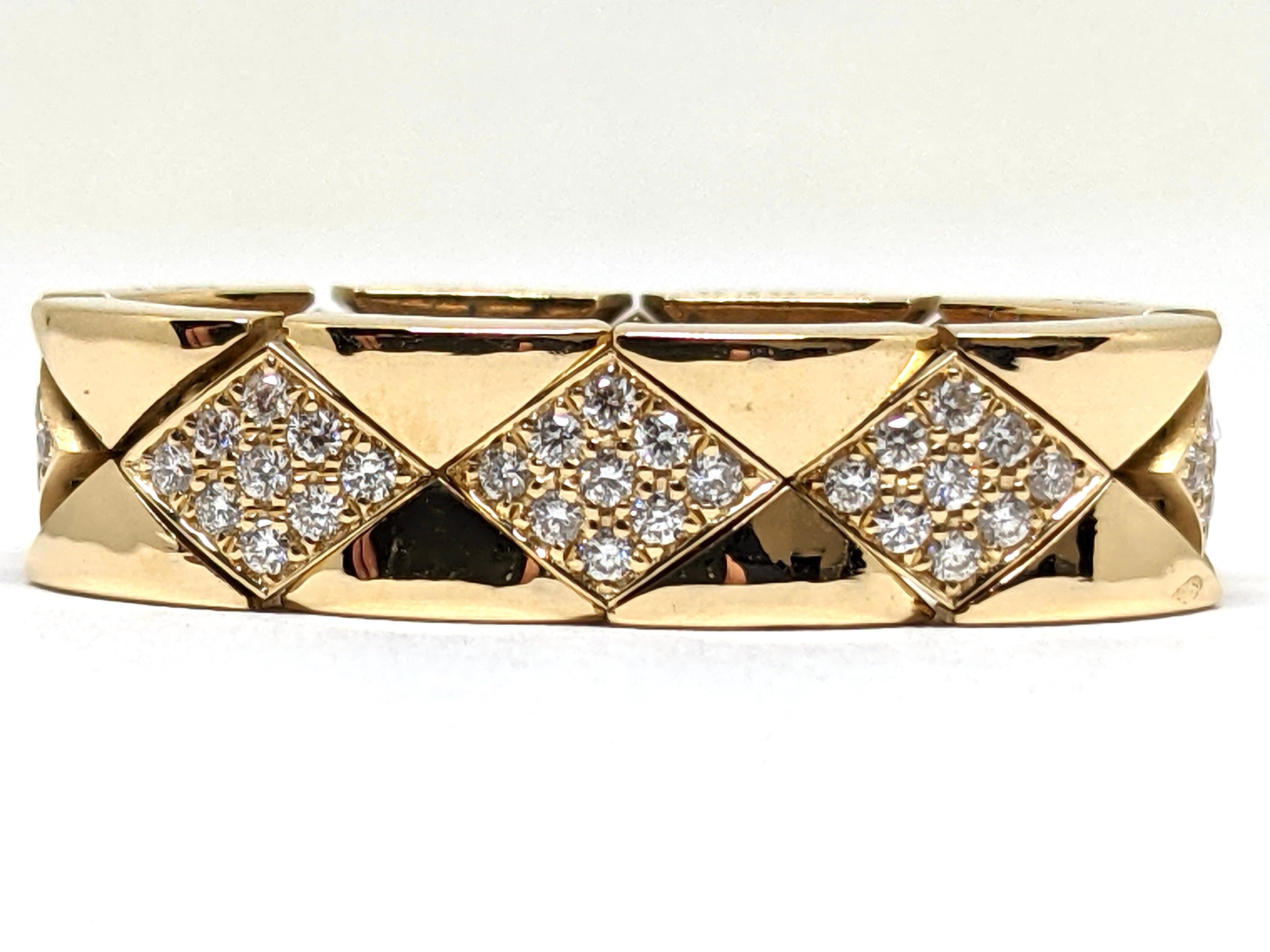 Chanel Diamond Ring Yellow Gold In Excellent Condition In Antwerp, BE