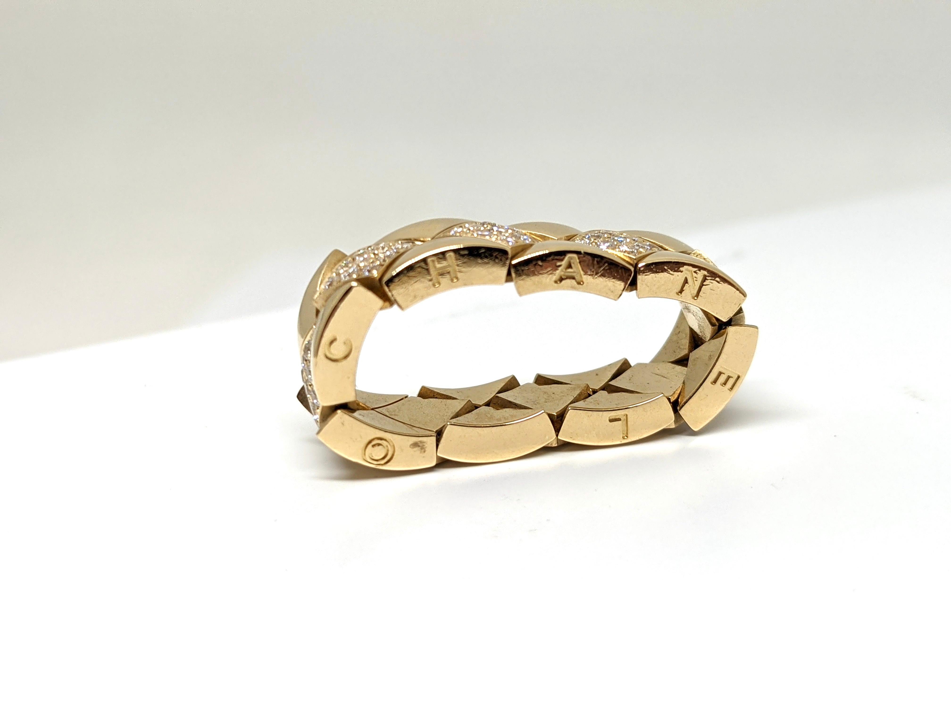 Women's Chanel Diamond Ring Yellow Gold